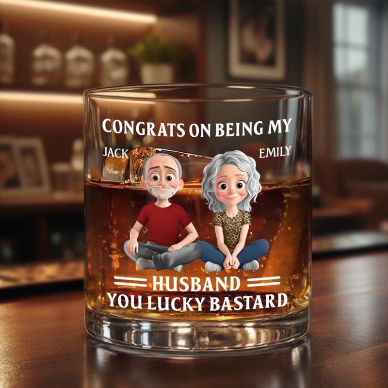 Custom Whiskey Glass - Personalized Anniversary Wedding Gifts For Husband And Wife, Him And Her - Our Forever Journey