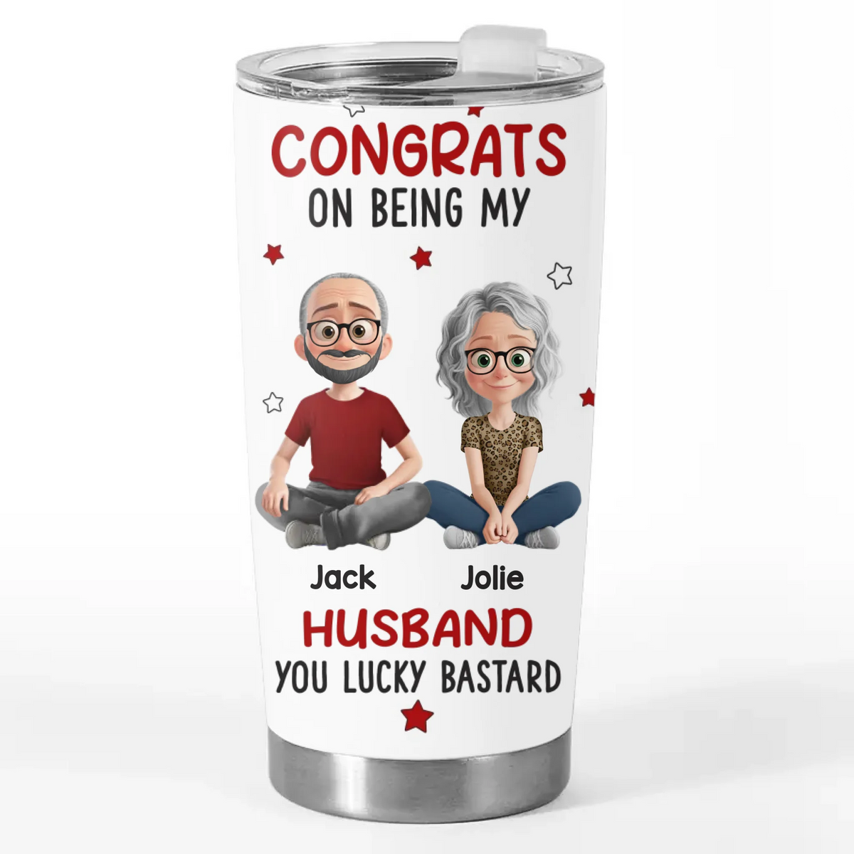 Custom Tumbler - Personalized Anniversary Wedding Gifts For Husband And Wife, Him And Her - Our Love Our Story