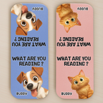 Custom Leather Magnetic Bookmark - Personalized  Bookish Gifts For Book Lovers, Bookworms, Dog Cat Lovers, Dog Dad And Mom, Cat Owners - Stay Pawsitive, Keep Reading