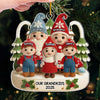 Custom Crochet Gnome Acrylic Ornament - Personalized Christmas Birthday Gifts For Grandpa, Grandma - Together We Celebrate Christmas Joy
