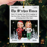 Custom Acrylic Ornament - Personalized Best Friend Christmas Birthday Gifts For Women, Besties, Sisters, BFF - Endless Laughs With My Bestie