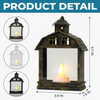 Custom LED House Lantern Light - Personalized Pet Christmas Memorial Sympathy Gifts For Dogs - Love Stays In Every Paw Print
