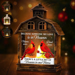 Custom Name Cardinal Memorial Gifts for Family - Personalized LED House Lantern Light