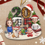 Custom Acrylic Ornament - Personalized Christmas Birthday Gifts For Family, Dog Cat Lovers - Santa Squad Ready
