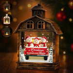 Custom Name Christmas Snowman Family Gifts - Personalized LED House Lantern Light