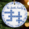 Custom Scrabble Ceramic Ornament - Personalized Christmas Birthday Gifts For Mom, Dad, Brother, Sister, Kids - Together Home Is Where Hearts Unite