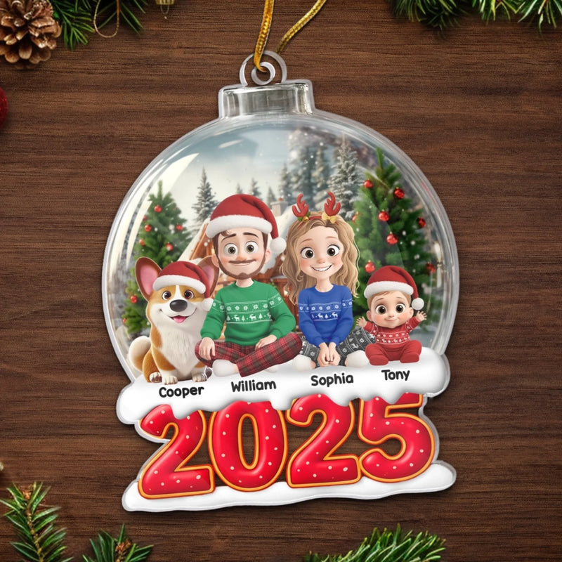 Custom Acrylic Ornament - Personalized Christmas Birthday Gifts For Family, Dog Cat Lovers - Where Love Resides