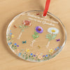 Custom Circle Glass Ornament - Personalized Best Friend Birthday Gifts For Women, Besties, Sisters, BFF - Friendship Blooms Brighter Than Flowers