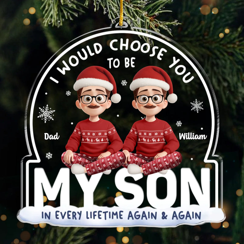 Custom Acrylic Ornament - Personalized Christmas Birthday Gifts For Mom, Dad, Son, Daughter - A Daughter Today, A Friend Forever