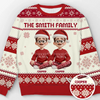 Custom Unisex Ugly Sweatshirt - Personalized  Christmas Birthday Gifts For Family, Dog Cat Lovers - Santa’s Favorite Family