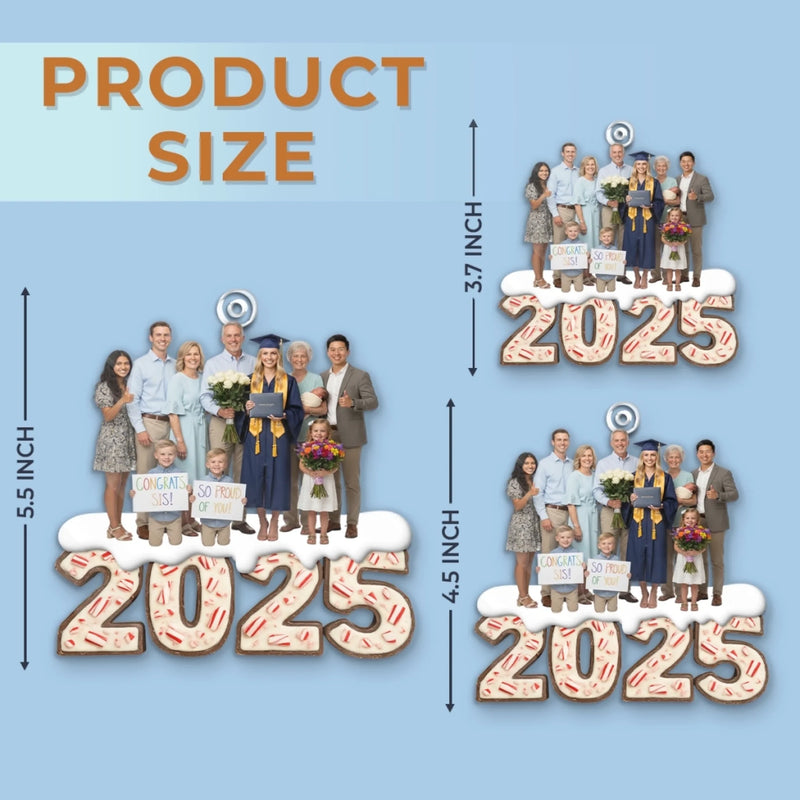 Custom Photo Acrylic Ornament - Personalized Christmas Birthday Gifts For Mom, Dad, Brother, Sister, Kids - All We Need Is Us