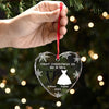 Custom Heart Glass Ornament - New Arrival, Personalized Anniversary Christmas Wedding Gifts For Husband And Wife, Him And Her - Our First Christmas As Husband And Wife AMZ