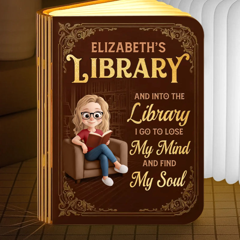 Custom Foldable LED Magic Book Lamp - Personalized Bookish Gifts For Book Lovers, Bookworms, Readers - Light Up Your Library