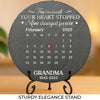 Custom Round Shaped Stone With Stand - Personalized Memorial Sympathy Gifts For Loss Of Mom, Dad - Gone Yet Always Near