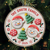 Custom Acrylic Ornament - Personalized Christmas Birthday Gifts For Mom, Dad, Brother, Sister, Kids - Happiness Is Homemade