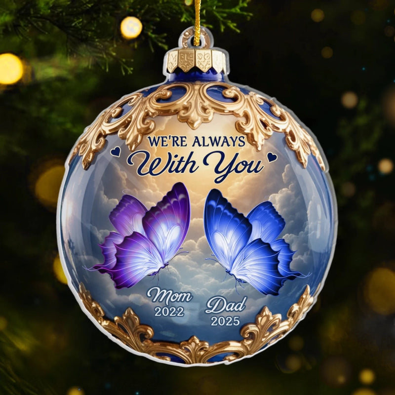 Custom Acrylic Ornament - Personalized Christmas Memorial Sympathy Gifts For Loss Of Mom, Dad - Treasured Beyond Time