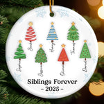 Custom Ceramic Ornament - Personalized Christmas Birthday Gifts For Brother, Sister - Magic Begins Under Here