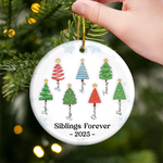 Custom Ceramic Ornament - Personalized Christmas Birthday Gifts For Brother, Sister - Magic Begins Under Here