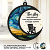 Custom Wood And Acrylic Suncatcher With Crystal Prism - Personalized Memorial Sympathy Gifts For Loss Of Mom, Dad - Forever In Our Loving Hearts