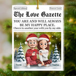 Custom Name Romantic Christmas Couple Gifts - Personalized Ornament