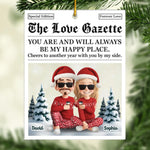 Custom Name Romantic Christmas Couple Gifts - Personalized Ornament