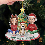 Custom Acrylic Ornament - Personalized Anniversary Christmas Wedding Gifts For Husband And Wife, Dog Dad And Mom - The Pawfect Trio