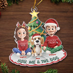 Custom Acrylic Ornament - Personalized Anniversary Christmas Wedding Gifts For Husband And Wife, Dog Dad And Mom - The Pawfect Trio