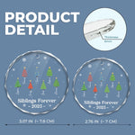 Custom Circle Glass Ornament - Personalized Christmas Birthday Gifts For Brother, Sister - Happiness Under The Tree