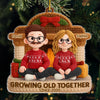 Custom Crochet Acrylic Ornament - Personalized Anniversary Christmas Wedding Gifts For Husband And Wife, Him And Her - Crochet Couple, Knitted In Time