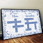 Custom Scrabble Horizontal Poster - Personalized Birthday Gifts For Mom, Grandma - Generations Held Together By Love