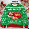 Custom Unisex Ugly Sweatshirt - Personalized  Christmas Birthday Gifts For Dog Lovers, Dog Dad And Mom - Santa, Bring Snacks To Bed