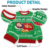 Custom Unisex Ugly Sweatshirt - Personalized  Christmas Birthday Gifts For Dog Lovers, Dog Dad And Mom - Santa, Bring Snacks To Bed