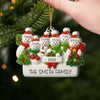 Custom Snowman Family Acrylic Ornament - Personalized Christmas Birthday Gifts For Mom, Dad, Brother, Sister, Kids - Winter Fun Begins Here