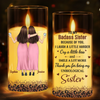 Custom LED Candle Light - Personalized Christmas Best Friend Birthday Gifts For Women, Besties, Sisters, BFF - Bestie Laughter Lights Up My Day