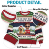 Custom Unisex Ugly Sweatshirt - Personalized  Christmas Birthday Gifts For Dog Lovers, Dog Dad And Mom - Ho Ho Hold My Beer