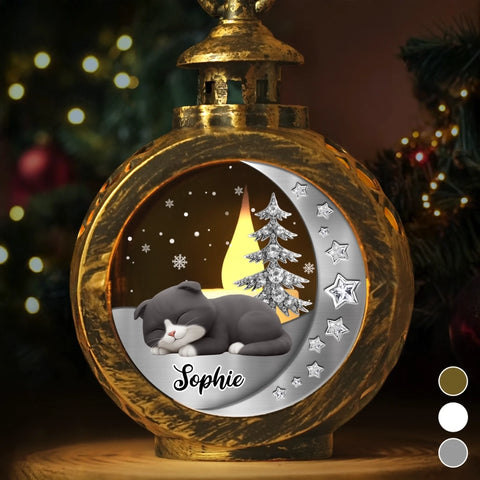 Custom Candlelight Lantern Ornament - Personalized Christmas Birthday Gifts For Cat Lovers, Cat Mom And Dad - Purrs Light Our Nights