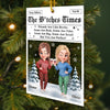 Custom Acrylic Ornament - Personalized Best Friend Christmas Birthday Gifts For Women, Besties, Sisters, BFF - Side By Side Year By Year