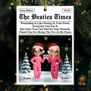 Custom Acrylic Ornament - Personalized Best Friend Christmas Birthday Gifts For Women, Besties, Sisters, BFF - Our Bond Our Magic
