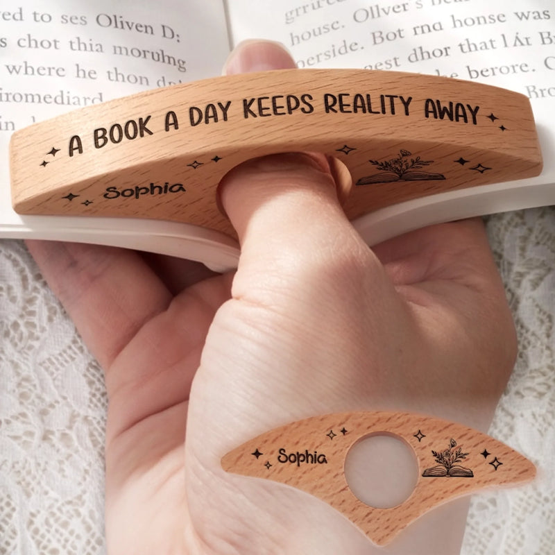Custom Book Page Holder - Personalized Bookish Gifts For Book Lovers, Bookworms, Readers - Pages Hold My Heart
