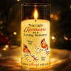 Custom Cardinal LED Candle Light - Personalized Christmas Memorial Sympathy Gifts For Loss Of Mom, Dad - Love Never Fades It Glows