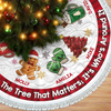 Custom Tree Skirt - Personalized Christmas Birthday Gifts For Mom, Dad, Brother, Sister, Kids - Family Together Hearts Aglow