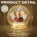 Custom Photo Crackle Glass LED Ball - Personalized Christmas Memorial Sympathy Gifts For Loss Of Mom, Dad - Your Love Stays Here