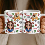 Custom Mug - Personalized Birthday Gifts For Dog Lovers, Dog Dad And Mom - More Dogs Less Worries