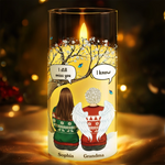 Custom LED Candle Light - Personalized Christmas Memorial Sympathy Gifts For Loss Of Mom, Dad - Your Light Still Guides Us