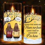 Custom LED Candle Light - Personalized Christmas Memorial Sympathy Gifts For Loss Of Mom, Dad - Your Light Still Guides Us