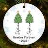 Custom Ceramic Ornament - Personalized Best Friend Christmas Birthday Gifts For Women, Besties, Sisters, BFF - Together Feels Like Magic
