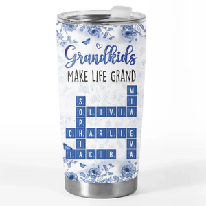 Custom Scrabble Tumbler - Personalized Birthday Gifts For Grandpa, Grandma - Together Our Story Shines Bright
