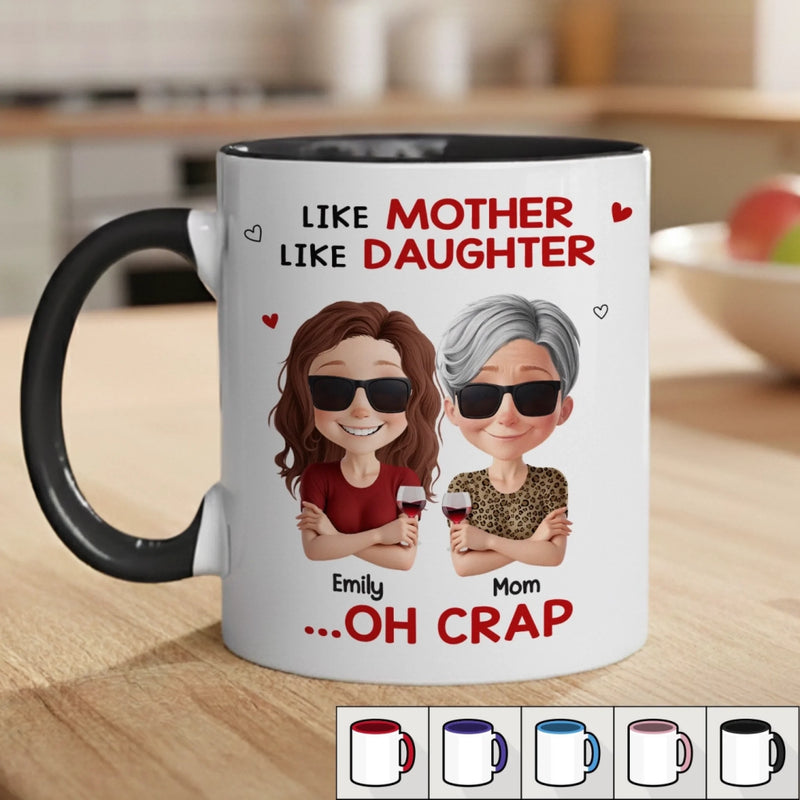 Custom Accent Mug - Personalized Birthday Gifts For Mom, Dad, Daughter - Happiness Starts With You