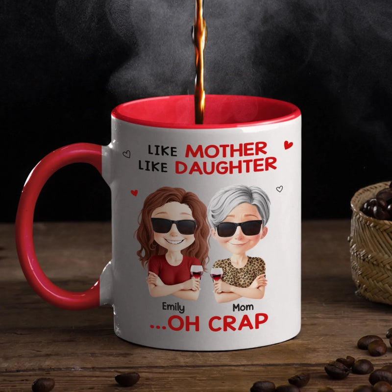 Custom Accent Mug - Personalized Birthday Gifts For Mom, Dad, Daughter - Happiness Starts With You