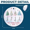 Custom Ceramic Ornament - Personalized Christmas Birthday Gifts For Mom, Dad, Brother, Sister, Kids - Our Family Our Strength